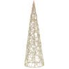 matches21 - Webshop LED Pyramiden Pyramiden Geflechte Lichterketten 25 LEDs Metall 12x40 cm 3 Farben 125198 7 1 36