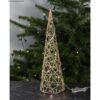 matches21 - Webshop LED Pyramiden Pyramiden Geflechte Lichterketten 25 LEDs Metall 12x40 cm 3 Farben 125198 8 1 39