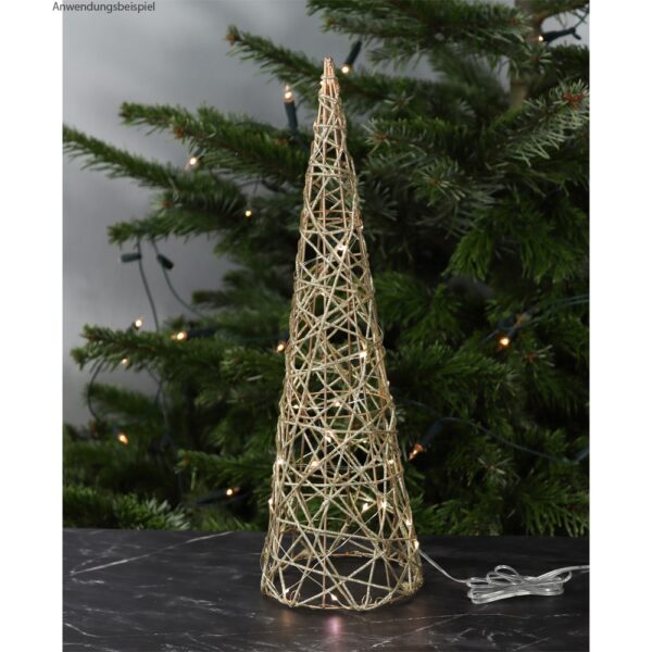 matches21 - Webshop LED Pyramiden Pyramiden Geflechte Lichterketten 25 LEDs Metall 12x40 cm 3 Farben 125198 8 1 29