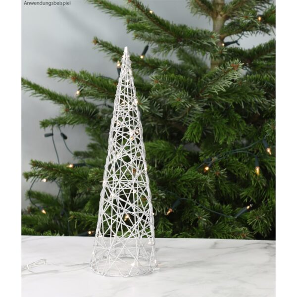 matches21 - Webshop LED Pyramiden Pyramiden Geflechte Lichterketten 25 LEDs Metall 12x40 cm 3 Farben 125198 9 1 28