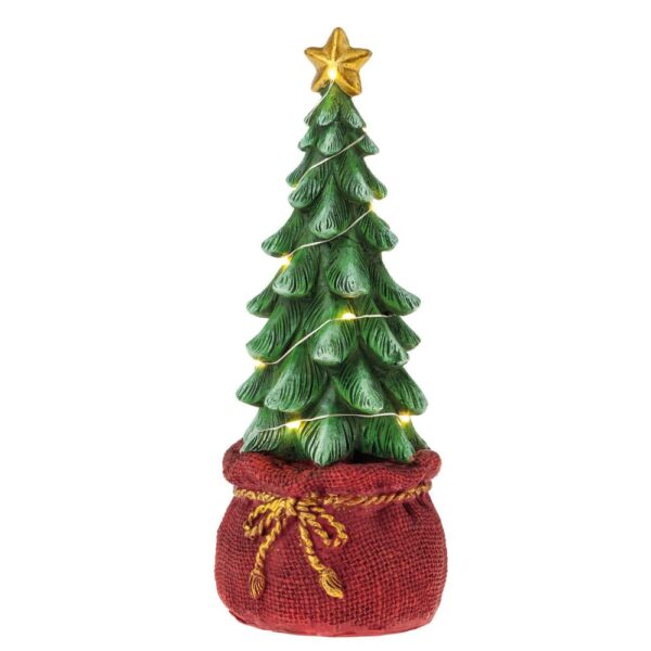 matches21 - Webshop LED Weihnachtsbaum Dekofigur Weihnachtsdeko Tannenbaum Polyresin bunt 23 cm 125727 1 1