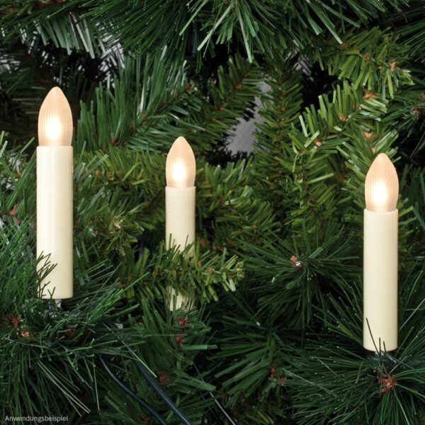 matches21 - Webshop LED Weihnachtsbaumkette Weihnachtsbaum Lichterkette elfenbeinfarben 30 flammig 119975 1 1 2