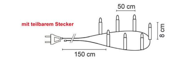 matches21 - Webshop LED Weihnachtsbaumkette Weihnachtsbaum Lichterkette elfenbeinfarben 30 flammig 119975 2 1 3