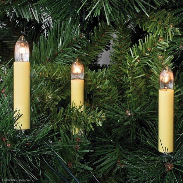 matches21 - Webshop LED Weihnachtsbaumketten elfenbein klare Birne gruenes Kabel 1 Stk in 2 Groessen 122835 1 1 6