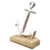 matches21 - Webshop Maritime Dekoaufsteller Anker Metall auf einem Standfuss aus Holz 2 Groessen 126459 2 1 19