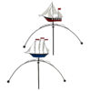 matches21 - Webshop Maritimes Windspiel Segelboot ODER Segelschiff Gartendeko Metall 1 Stk 77 5x140 cm 120665 1 4