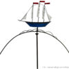 matches21 - Webshop Maritimes Windspiel Segelboot ODER Segelschiff Gartendeko Metall 1 Stk 77 5x140 cm 120665 2 1 6