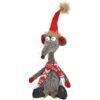 matches21 - Webshop Maus Weihnachten Kantenhocker Deko Figur Schal rot ODER gemustert 1 Stk 48 cm 119588 2 1 6