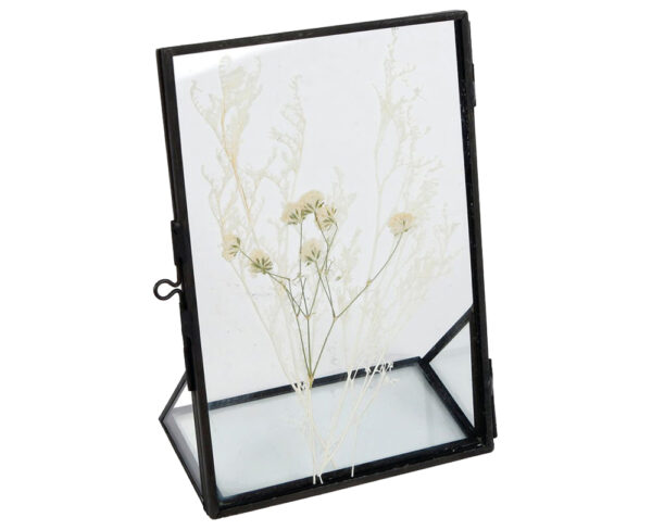 matches21 - Webshop Metallrahmen Trockenblumen Rahmen Fotorahmen Metall schwarz 16 cm 124403 1 1