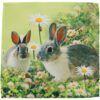 matches21 - Webshop Mitteldecke Deckchen Hasen und Wiese Ostern Fotodruck bunt Tischwaesche 30x30 cm 120264 1 3