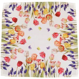 matches21 - Webshop Mitteldecke Tischdecke farbenfrohe Tulpen Druck bunt Tischwaesche 40x40 cm 121090 1 9