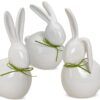 matches21 - Webshop Moderne Hasen Deko Figur Osterhase 1 Stk weiss gruen Keramik 17 25 cm 111446 1 1 6