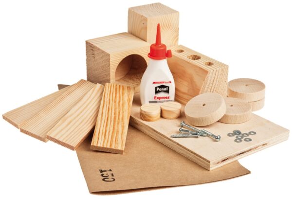 matches21 - Webshop Notiz Express 20x12x12 cm Holz Kinder Bausatz Werkset Bastelset ab 8 J 105427 1 2