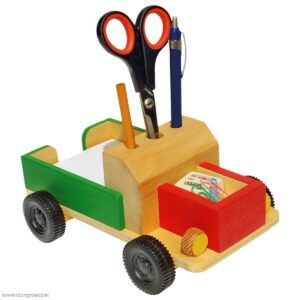 matches21 - Webshop Notizblockhalter und Stiftehalter LKW Holz Bausatz Kinder Bastelset ab 10 Jahren 100922 1 1 18