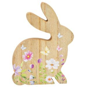 matches21 - Webshop Osterhase Hasenfigur Osterdeko Dekohase Holz natur 14x18 cm 126387 1 3