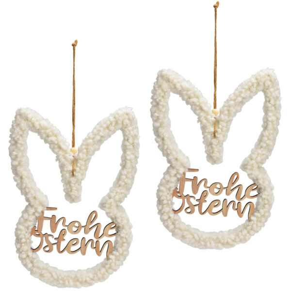 matches21 - Webshop Osterhase zum aufhaengen 2er Set haengende Osterdeko Hase 24 cm 126957 1 1