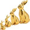 matches21 - Webshop Osterhasen Hasen Osterdeko Deko Figuren Ostern Polyresin gold 1 Stk in 4 Groessen 123205 1 16