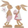 matches21 - Webshop Osterhasen Hasenfiguren Hasenpaar Ostern Holz Deko Figuren Osterdeko 2er Set 40 cm 117896 1 3