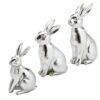 matches21 - Webshop Osterhasen Hasenfiguren Osterdeko Dekohasen silber 2 Groessen 126390 1 13