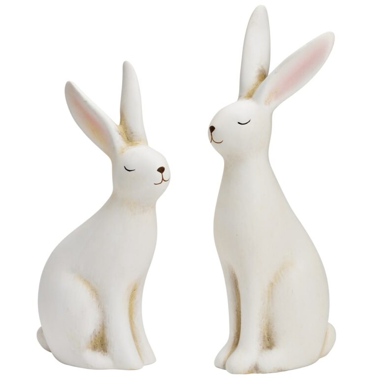 Osterhasen Set Hasenfigur Osterdeko Dekohase weiß in 2 Größen online kaufen