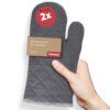 matches21 - Webshop PREMIUM Ofenhandschuhe 2er Set grau hitzebestaendig waschbar 126641 21 1 106