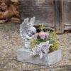 matches21 - Webshop Pflanzgefaess Engel sitzend Grabschmuck Gartendeko rechteckig Poly 1 Stk 17x10x17 cm 121786 1 1 4