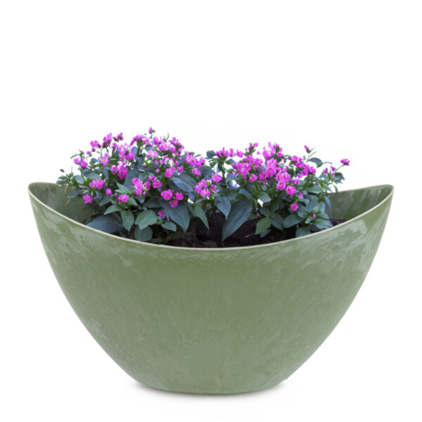 matches21 - Webshop Pflanzschale Blumenschale oval Jardiniere gruen 2 Groessen 127556 2 1 21