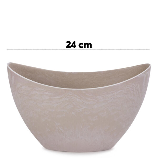 matches21 - Webshop Pflanzschale Blumenschale oval Jardiniere sand beige 2 Groessen 127557 3 1 22