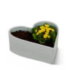 matches21 - Webshop Pflanzschale Herz als Blumenschale Grabschmuck hell grau in 2 Groessen 123659 2 1 40