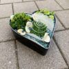 matches21 - Webshop Pflanzschale Herz als Blumenschale Grabschmuck schwarz in 3 Groessen 118430 6 1 44