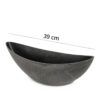 matches21 - Webshop Pflanzschale oval fuer draussen Stein Optik schwarz in 3 Groessen 118432 13 1 48