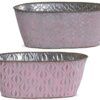 matches21 - Webshop Pflanzschalen Pflanztoepfe Praegemuster oval Metall 2er 33x17x12 cm in 3 Farben 123641 1 1 26