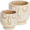 matches21 - Webshop Pflanztoepfe Blumentoepfe Gesichter uebertoepfe Zement creme Antik 1 Stk 2 Groessen 123220 1 10