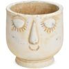 matches21 - Webshop Pflanztoepfe Blumentoepfe Gesichter uebertoepfe Zement creme Antik 1 Stk 2 Groessen 123220 2 1 12