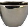 matches21 - Webshop Pflanztoepfe Keramik Blumentoepfe uebertoepfe Silber Glanz konische Form 1 Stk 2 Groessen 118644 2 1 15