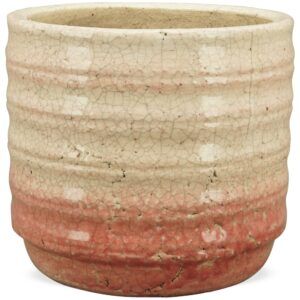 matches21 - Webshop Pflanztoepfe Terracotta geriffelt Gartendeko rose rot 1 Stk 4 Groessen 123812 1 1 25