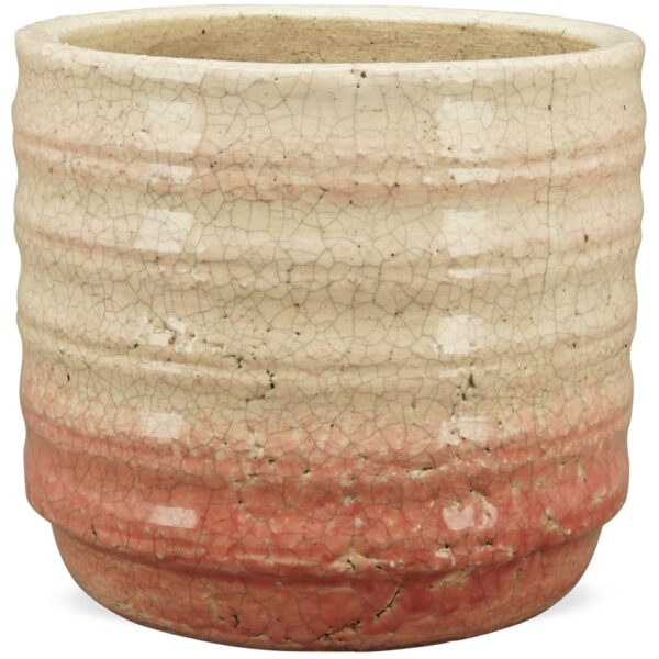 matches21 - Webshop Pflanztoepfe Terracotta geriffelt Gartendeko rose rot 1 Stk 4 Groessen 123812 2 1 13