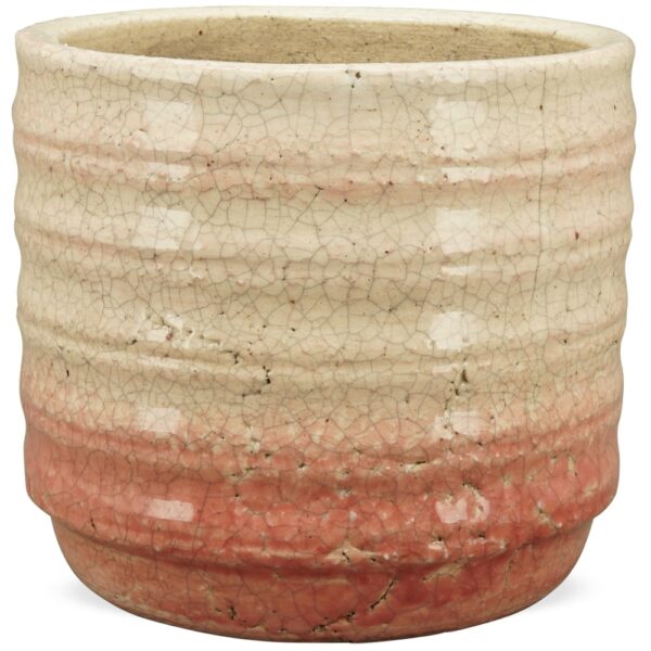 matches21 - Webshop Pflanztoepfe Terracotta geriffelt Gartendeko rose rot 1 Stk 4 Groessen 123812 3 1 14