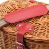 matches21 - Webshop Picknickkorb 2 Personen Weidenkorb oval 11 tlg weiss rot inkl Mehrweg Geschirr 116424 6 1 16