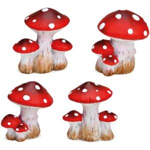 matches21 - Webshop Pilze Dekoaufsteller Aufsteller Dekofiguren rot weiss Ton 2er Set 2 Groessen 125936 1 98