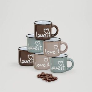 matches21 - Webshop Retro Espressotassen LOVE IT Herz Tassen 6er Set 50 ml 114401 1 17