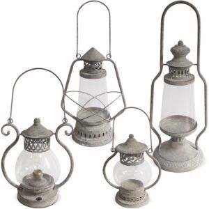 matches21 - Webshop Retro Laternen nostalgisches Windlichter Gartenlaternen Antiklook Metall 1 Stk 4 Groessen 120718 1 6