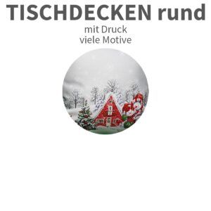 matches21 - Webshop Runde Tischdecke winterlich bedruckt 128010 5