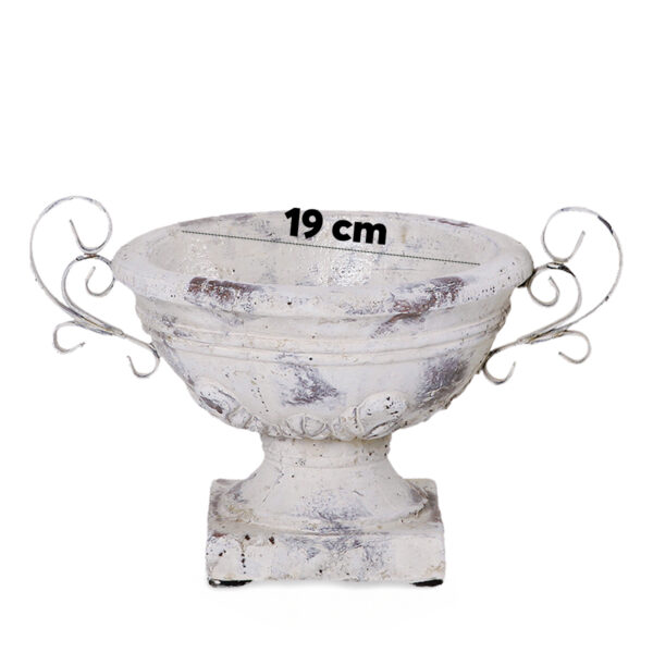 matches21 - Webshop Schalen Sockel Henkel Blumentoepfe Keramik Vintage Shabby creme 1 Stk 3 Groessen 118788 8 1 30