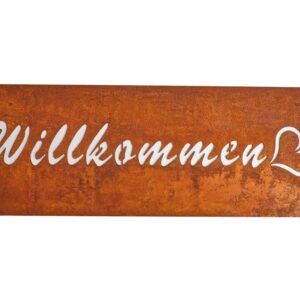 matches21 - Webshop Schilder Metall Rostoptik haengen stellen Gartendeko 1 Stk 40x15 cm 4 Motive 123706 4 1 17