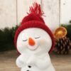 matches21 - Webshop Schneemann Deko Figuren Strickmuetze Weihnachtsdeko Poly 4er Set sort 9x11x8 cm 116853 4 1 11