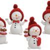 matches21 - Webshop Schneemann Deko Figuren Winterdeko Weihnachten rote Muetzen 4er Set 7 cm 112962 1 8