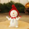 matches21 - Webshop Schneemann Deko Figuren Winterdeko Weihnachten rote Muetzen 4er Set 7 cm 112962 2 1 11