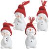 matches21 - Webshop Schneemann Deko Figuren mit Strickmuetze Weihnachtsdeko Poly 4er Set 6x11 cm 116855 1 7