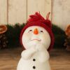 matches21 - Webshop Schneemann Deko Figuren mit Strickmuetze Weihnachtsdeko Poly 4er Set 6x11 cm 116855 4 1 11